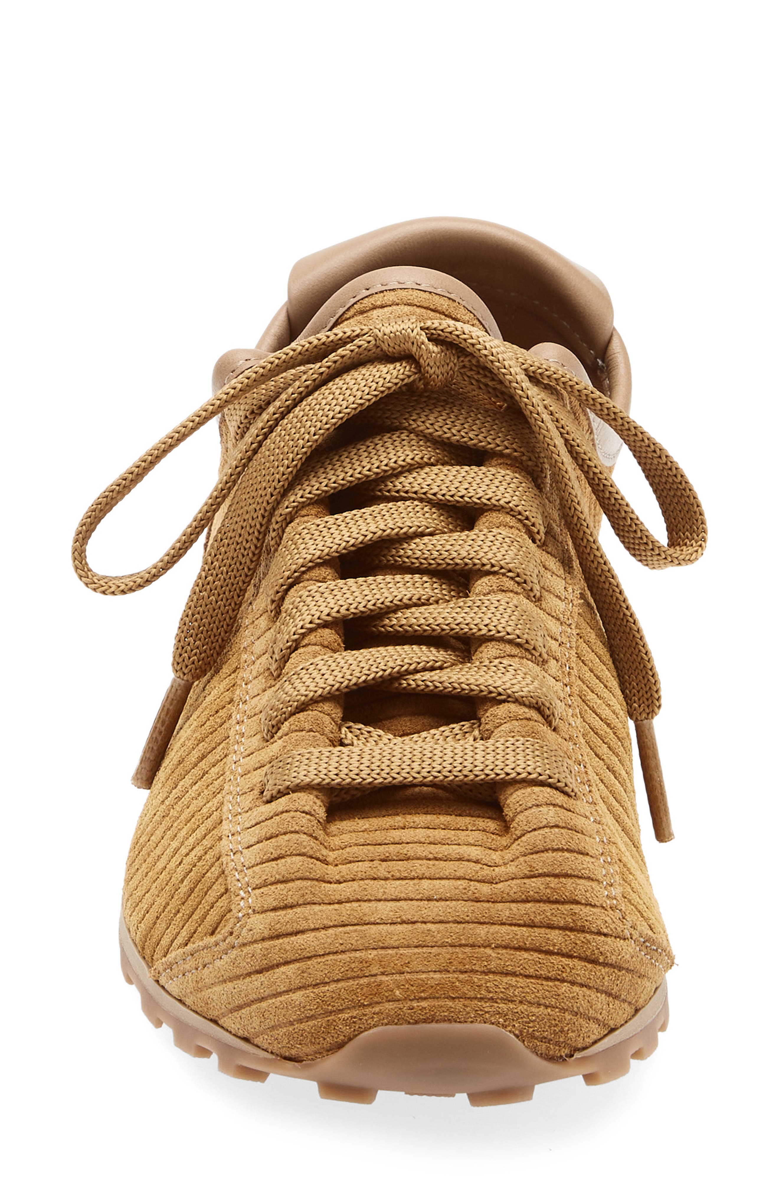Jacquemus Corduroy Suede Tennis Sneaker, Alternate, color, Camel