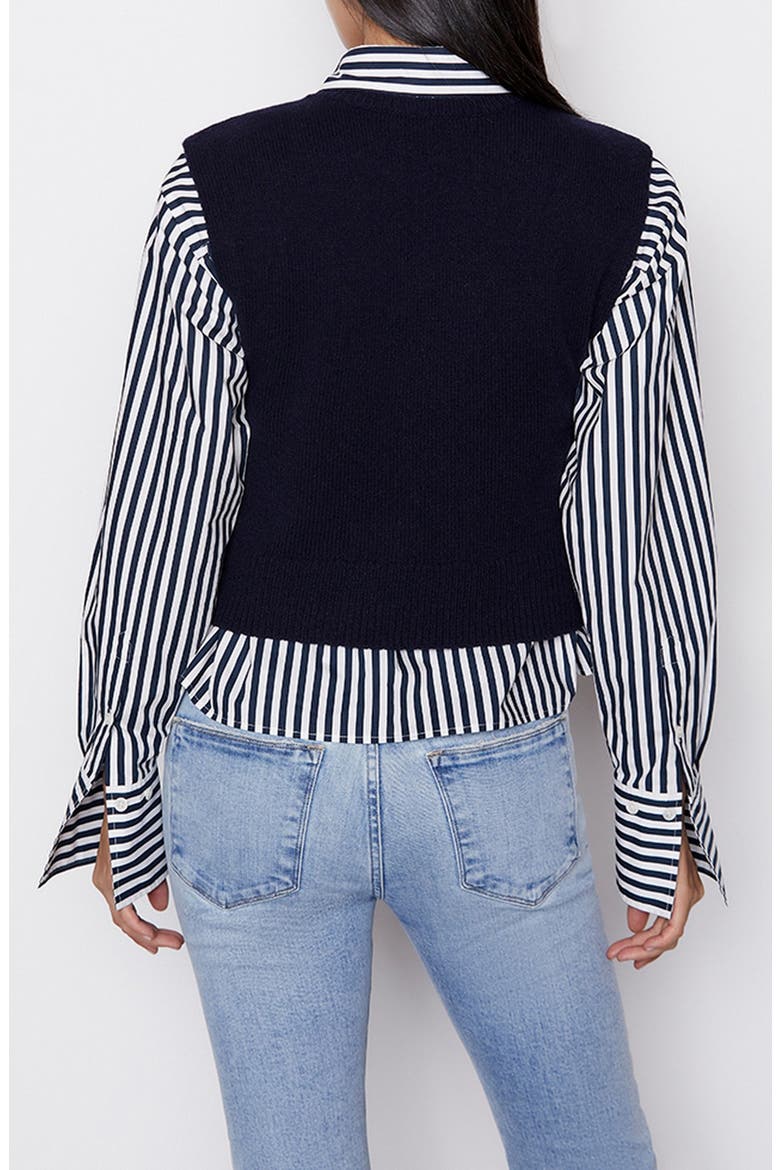 Recycled Cashmere & Wool Sweater Vest, Alternate, color, NAVY