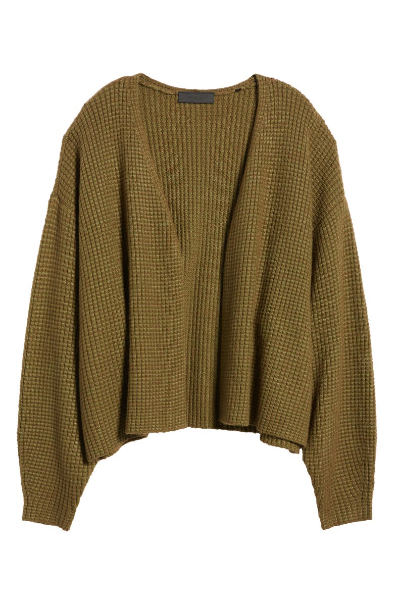 Fear of God Essentials Gender Inclusive Heavy Waffle Knit Cardigan, Alternate, color,