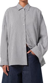 AGOLDE Solene Stripe Roux Button-Up Shirt