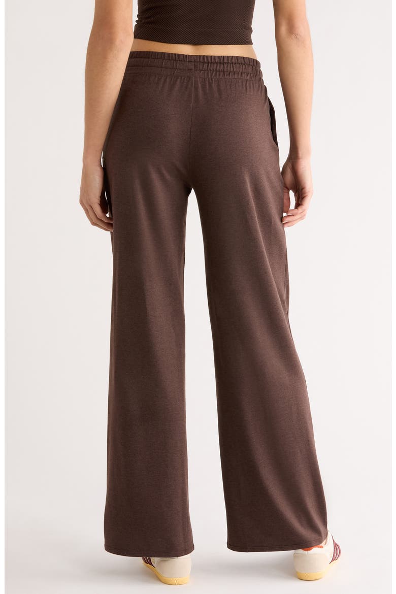 Halo Essential Wide Leg Sweatpants, Alternate, color, JAVA HEATHER