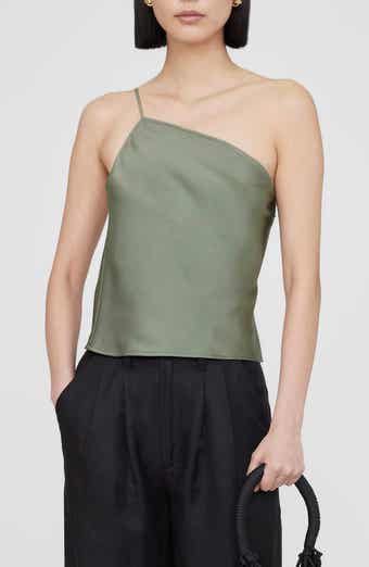 Mandy One-Shoulder Silk Top