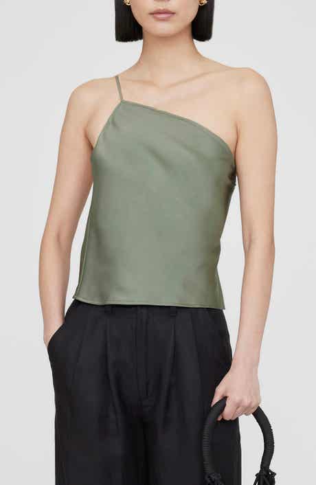 Mandy One-Shoulder Silk Top