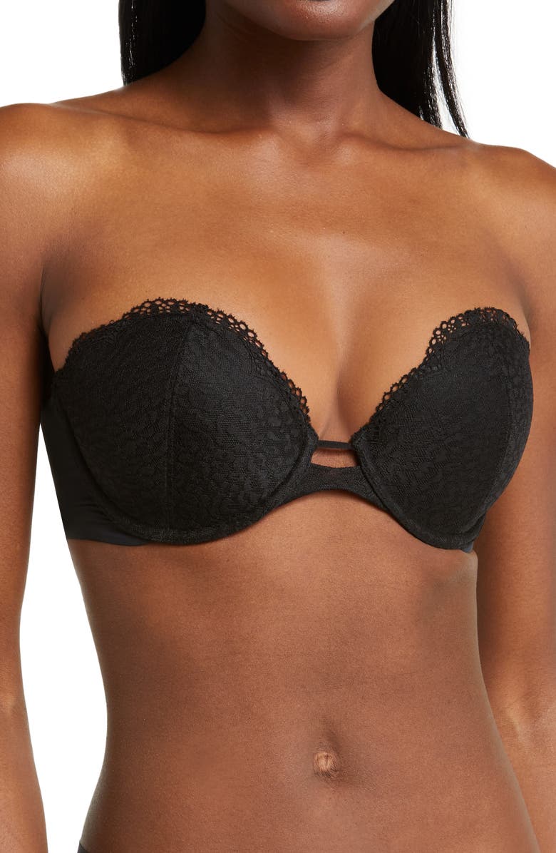 Skarlett Blue Rouse Full Coverage Strapless Bra, Main, color, Black