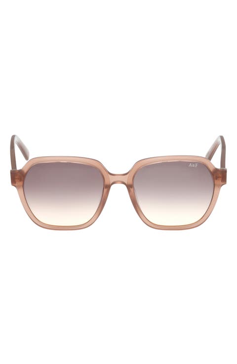54mm Gradient Geometric Sunglasses
