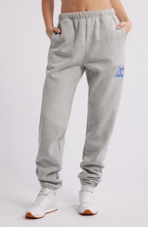 Enjoy Today Fleece Graphic Joggers