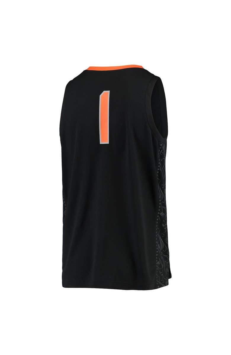 Nike Men's Nike #1 Black Oklahoma State Cowboys Team Replica Basketball Jersey, Alternate, color, Black
