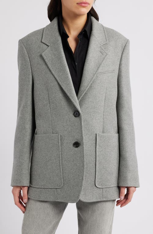 Shop Hugo Boss Boss Jovanna Wool Blend Jacket In Griffin Melange
