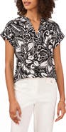 Chaus Split Neck Georgette Blouse