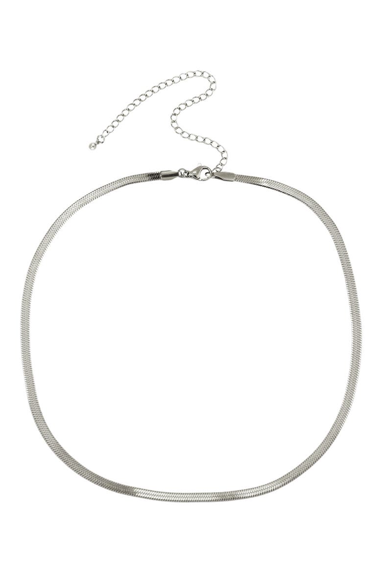 Snake Chain Necklace, Main, color, SILVER