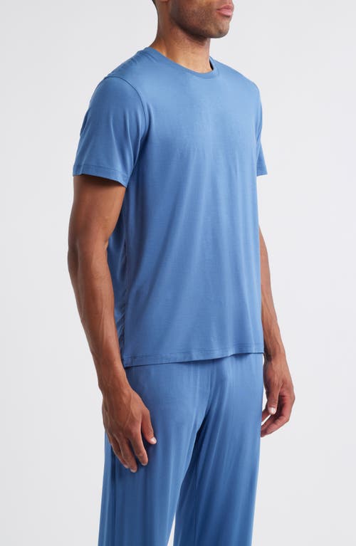 Daniel Buchler Stretch Modal & Silk Blend Pajama T-shirt In Blue