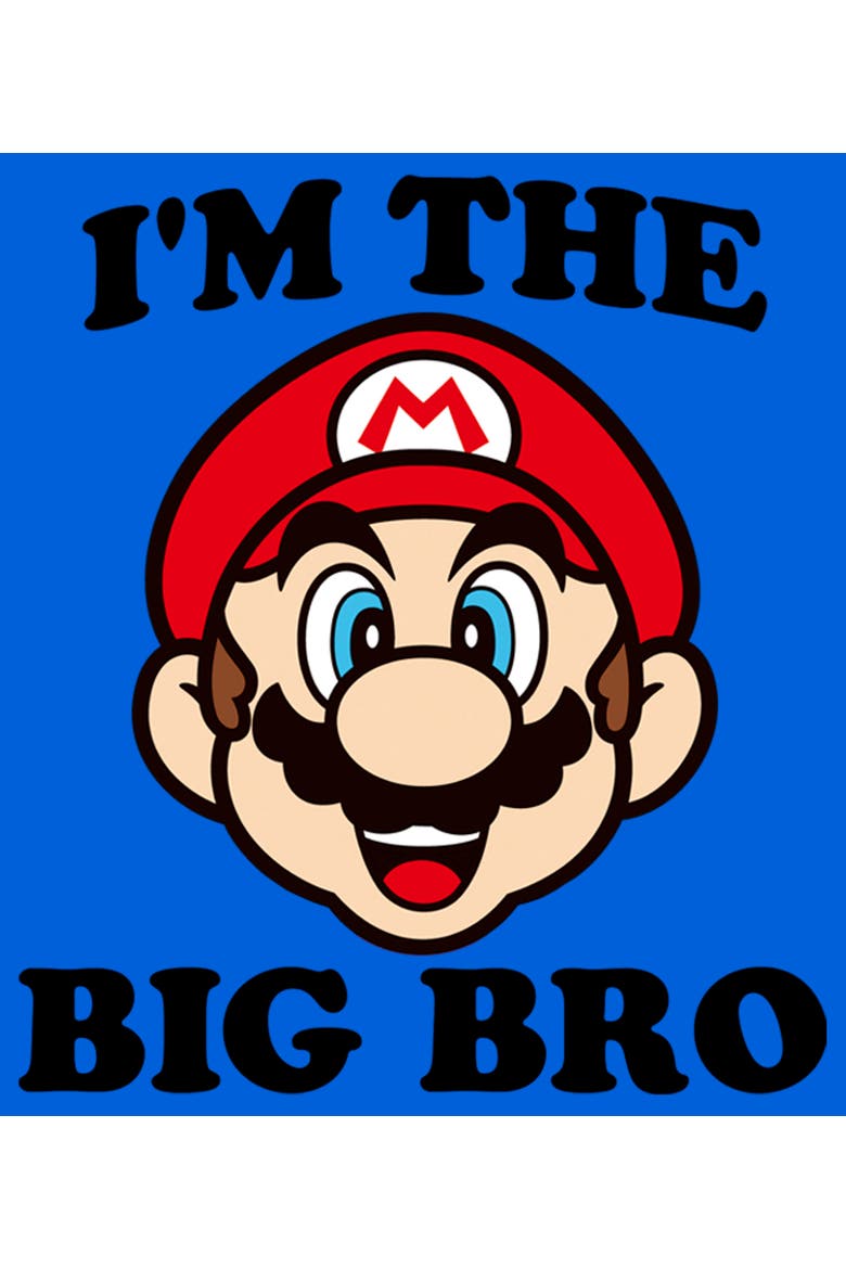 Boy's Nintendo Mario Big Brother  Graphic T-Shirt, Alternate, color, Royal