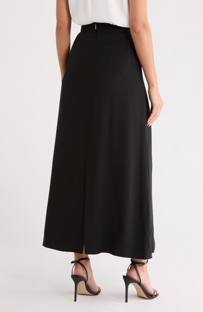 BOSS Vateza Front Slit Midi Skirt, Alternate, color, Black