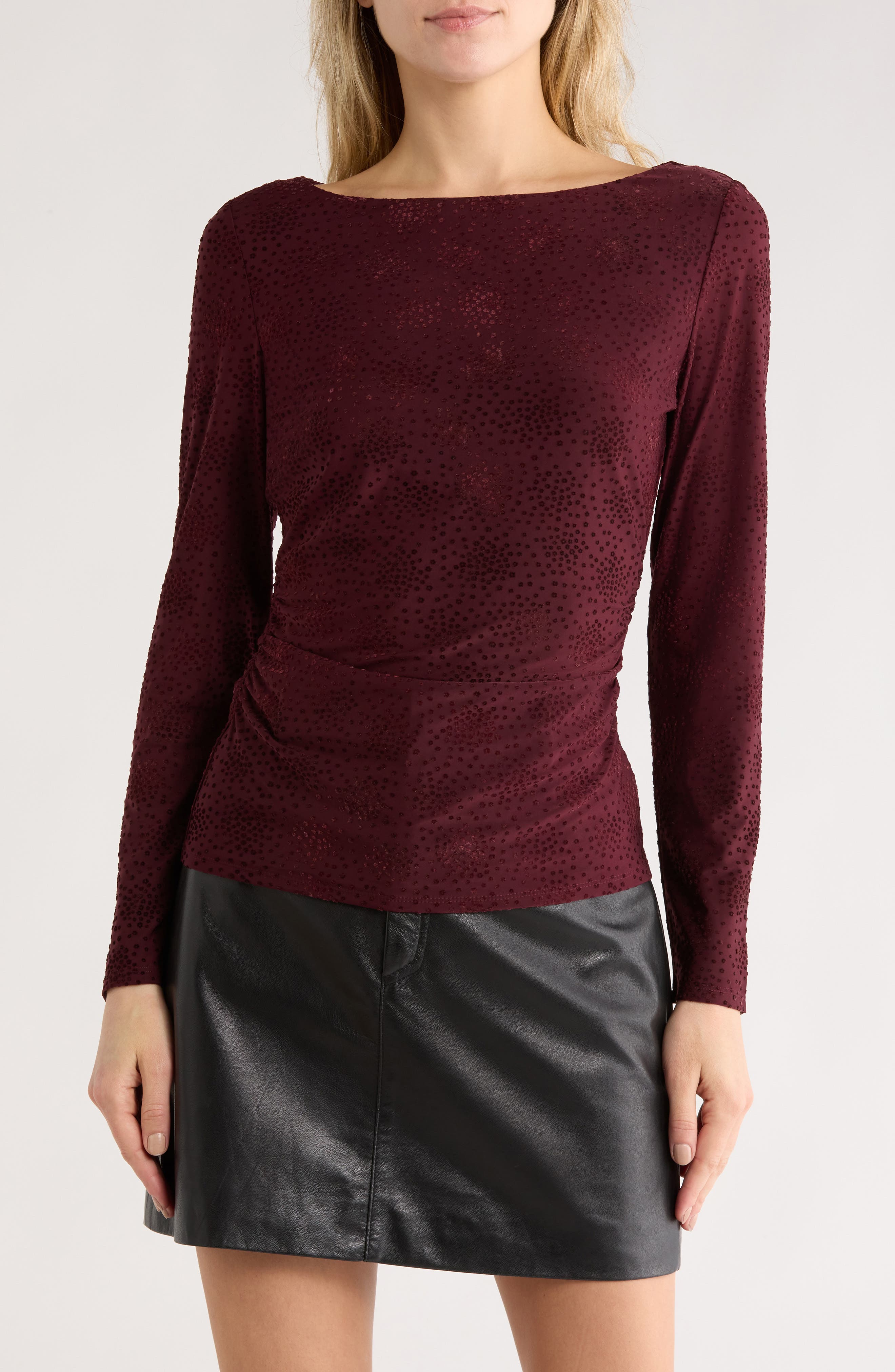 DR2 by Daniel Rainn Long Sleeve Ruched Top