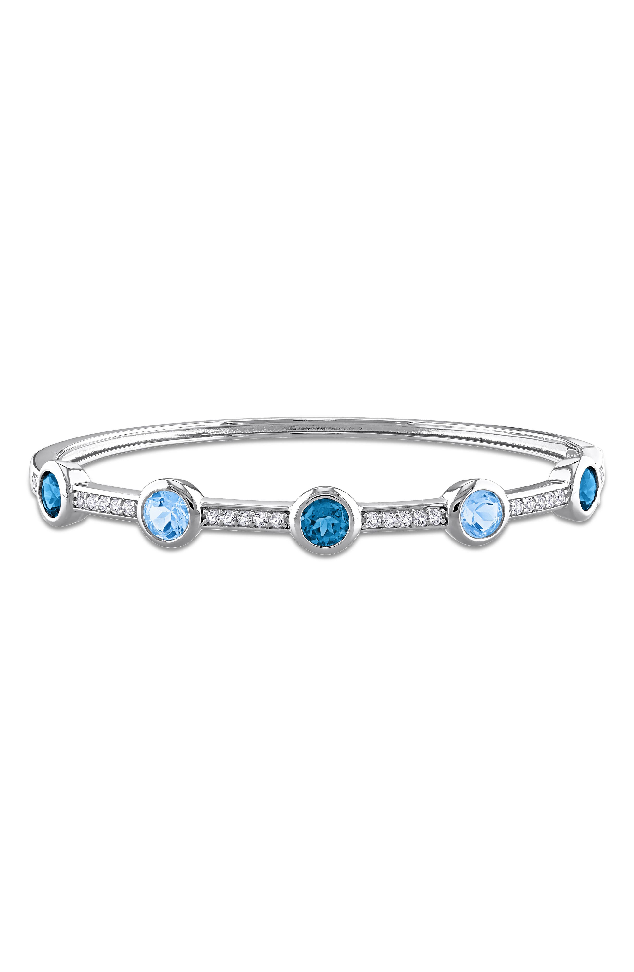 London Blue Topaz & White Topaz Bangle
