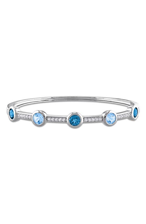 London Blue Topaz & White Topaz Bangle