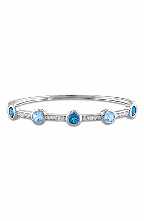 London Blue Topaz & White Topaz Bangle