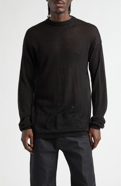 Temple Rivet Sheer Virgin Wool Sweater