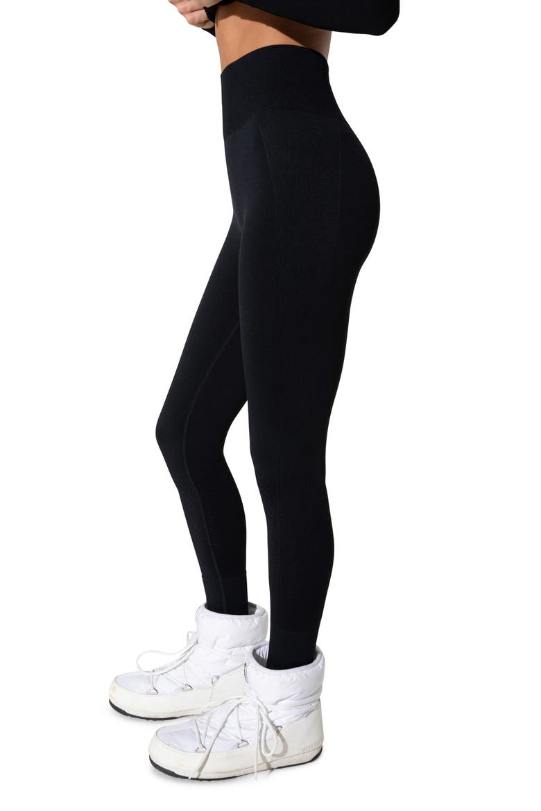Sophia Rib High Waist Legging, Alternate, color, BLACK