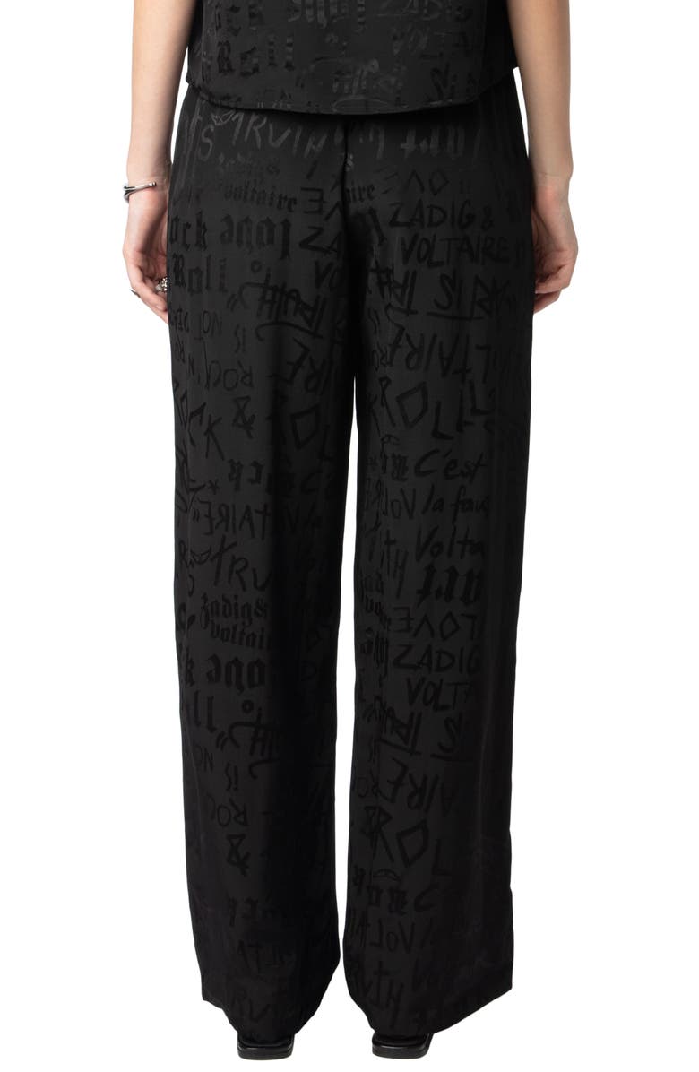 Zadig & Voltaire Pin Jac Manifesto Silk Pants, Alternate, color, 