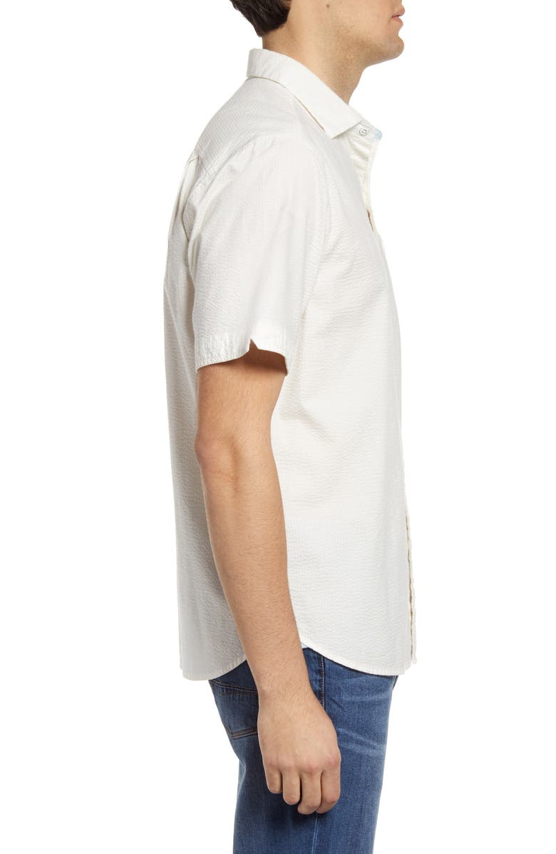 Tommy Bahama Men's Nova Wave Stretch Short Sleeve Seersucker Button-Up Shirt, Alternate, color,