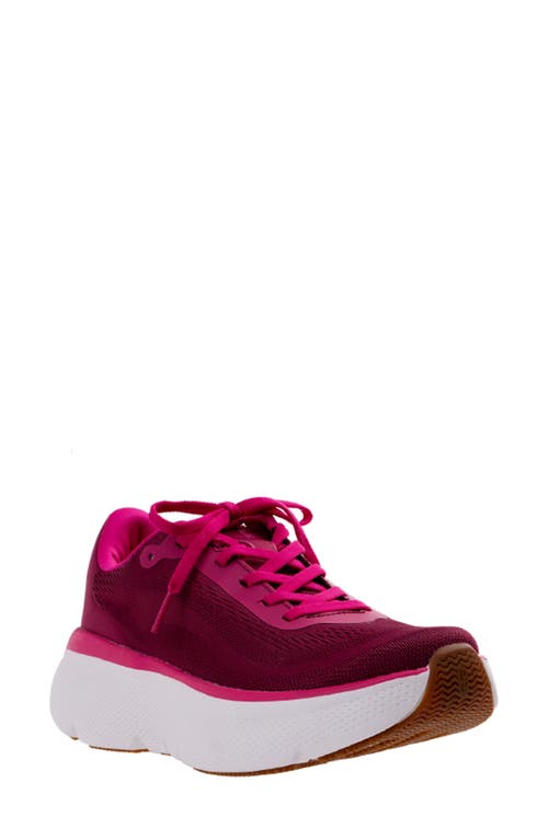 Revitalign Gaia Walking Sneaker in Red Plum 