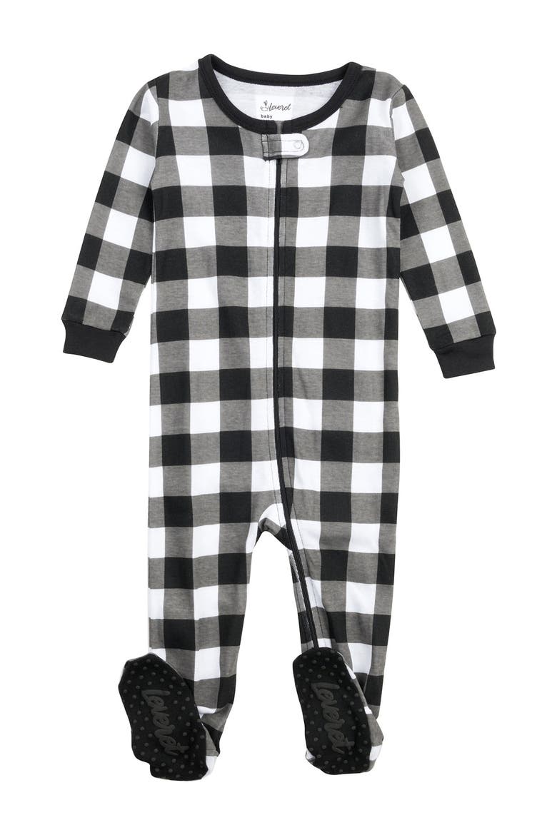 Footed Cotton Pajamas Matching Family Coordinated Plaid Prints, Main, color, MULTI