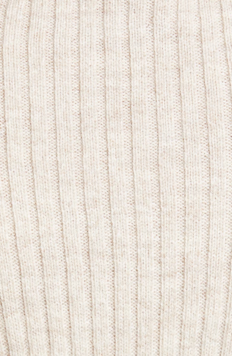 Mansur Gavriel Ribbed Funnel Neck Alpaca & Silk Sweater, Alternate, color, 