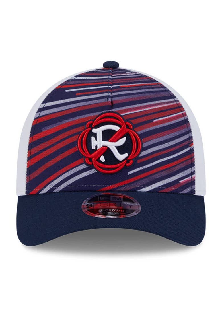 Men's New Era  Navy/White New England Revolution 2025 Jersey Hook 9FORTY M-Crown Adjustable Hat, Alternate, color, Navy