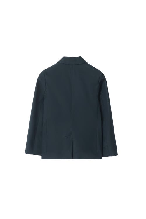 Burberry Cotton Tailored Jacket In Blue