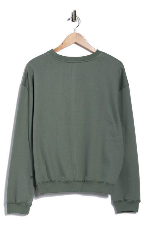 Rvca Sundown Crew Sweatshirt In Green
