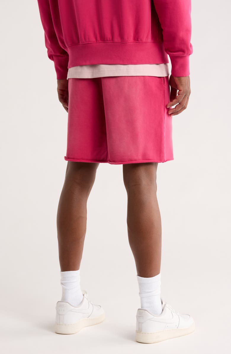 PURPLE BRAND Signature Midweight Fleece Sweat Shorts, Alternate, color, Red