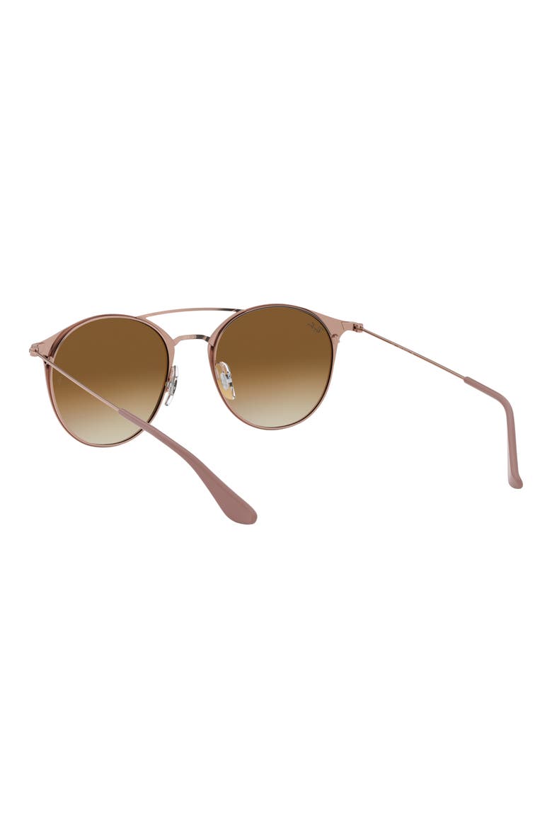 49mm Gradient Round Sunglasses, Alternate, color, COPPER