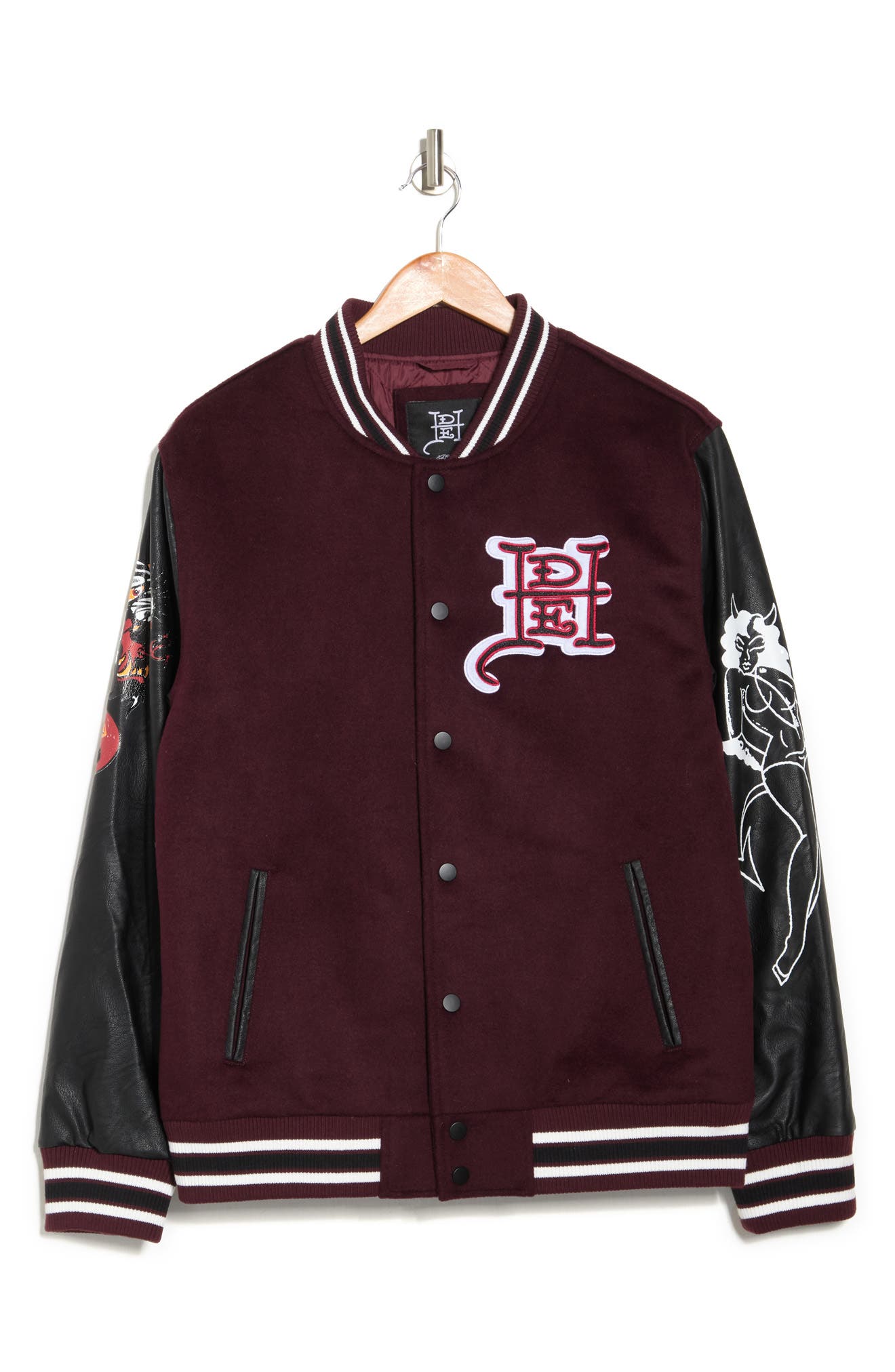 Ed Hardy Death or Glory Varsity Jacket (Men) | Nordstromrack