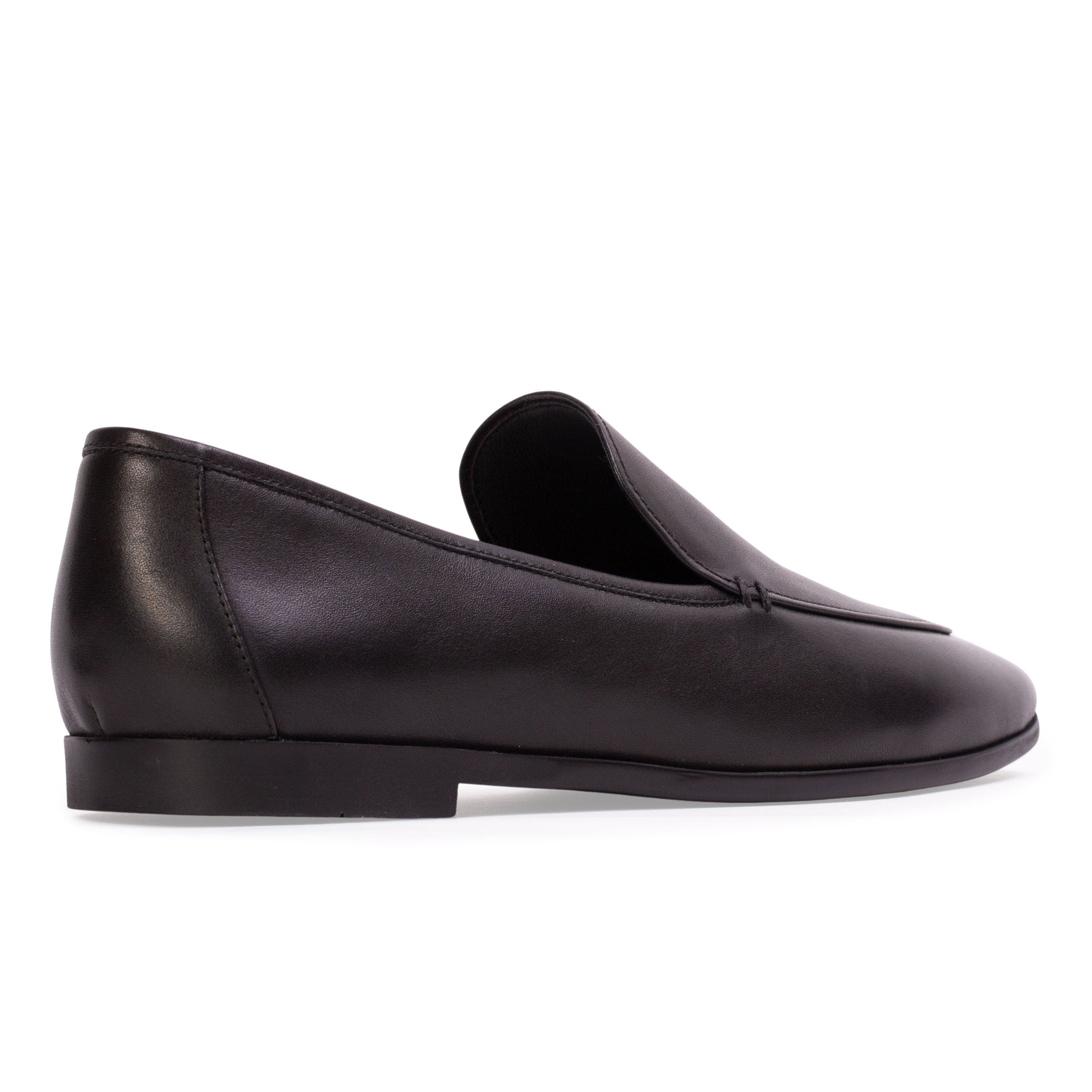 Allie Leather Loafer, Alternate, color, Black Leather