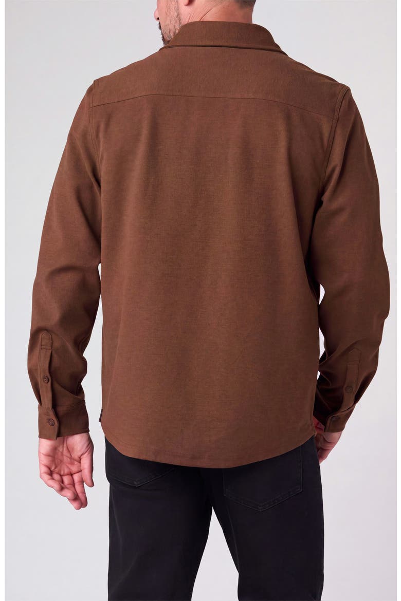 Long Sleeve Knit Button Up Shirt, Alternate, color, CHOCOLATE SAUCE