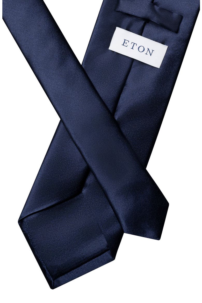 Solid Navy Silk Tie, Alternate, color, NAVY