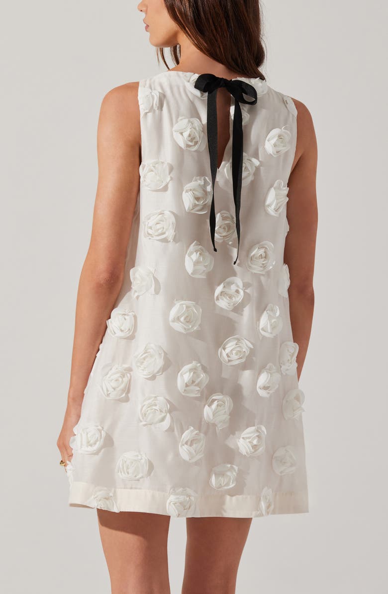 ASTR the Label Floria Rosette Sleeveless Shift Dress, Alternate, color, 