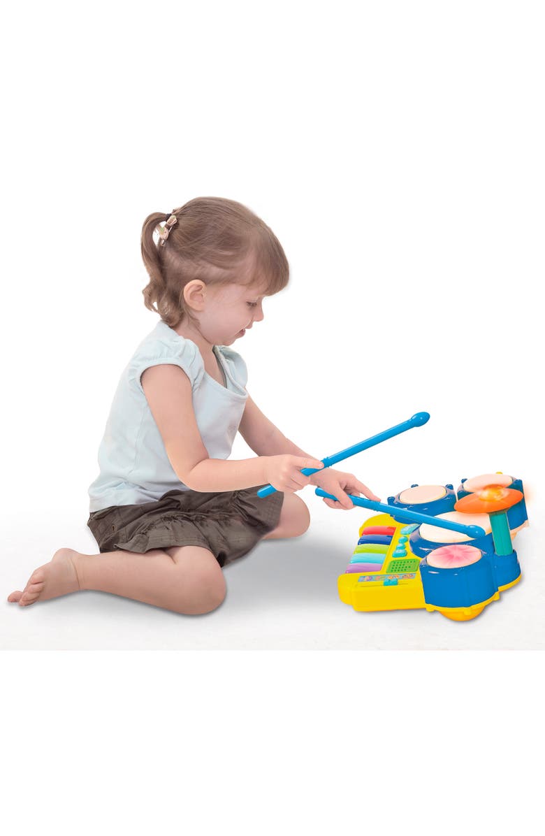 Winfun Boppin Beats Drum Set Keyboard Musical Toy, Alternate, color, Multicolored