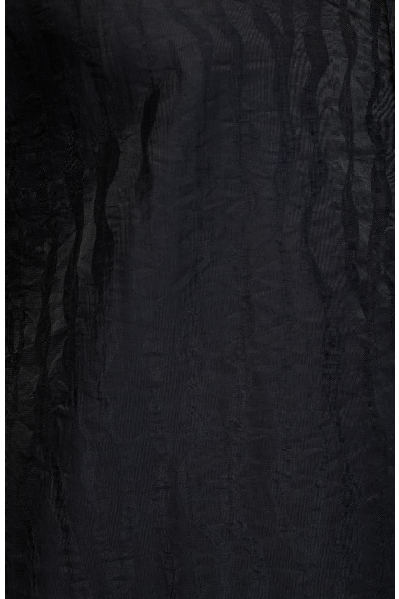 Wavy Stripe Short Sleeve Button-Up Shirt, Alternate, color, BLACK