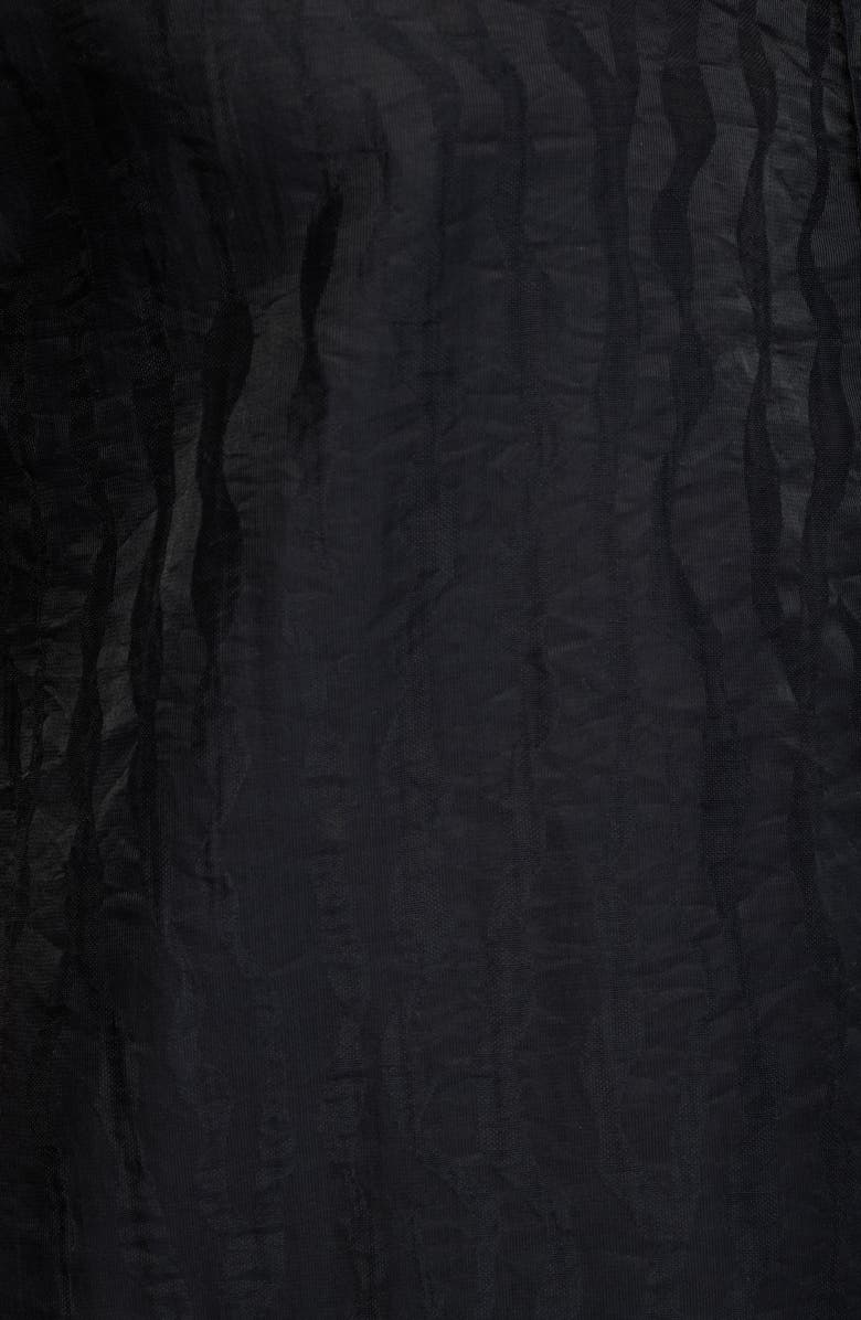 Open Edit Wavy Stripe Short Sleeve Button-Up Shirt, Alternate, color, Black