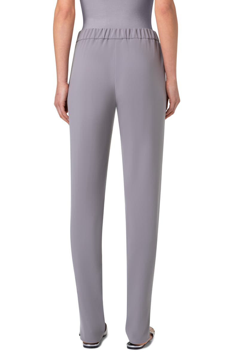 Akris punto Mike Split Hem Crepe Drawstring Pants, Alternate, color, 