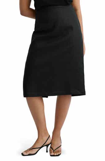 Linen Midi Skirt