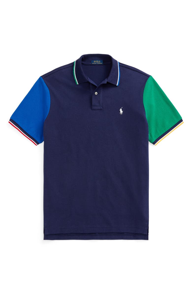 Polo Ralph Lauren Colorblock Cotton Piqué Polo, Alternate, color, 