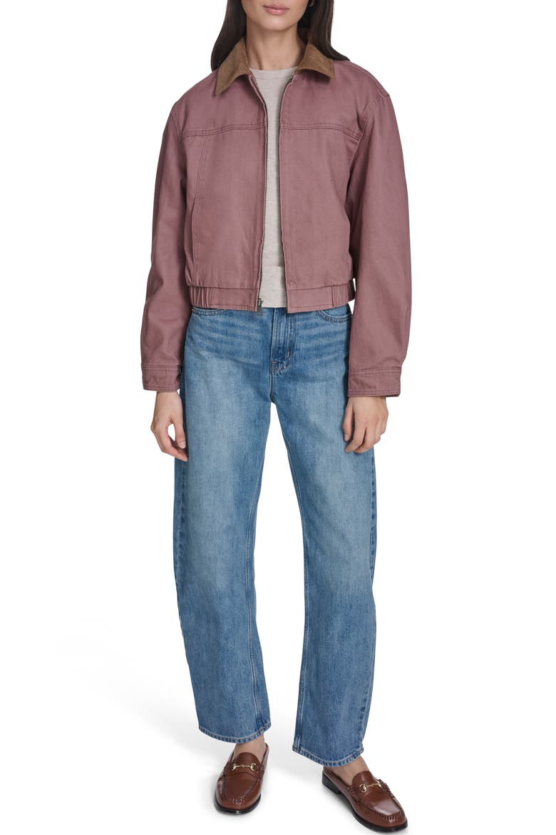Corduroy Collar Chore Jacket, Alternate, color, MAUVE