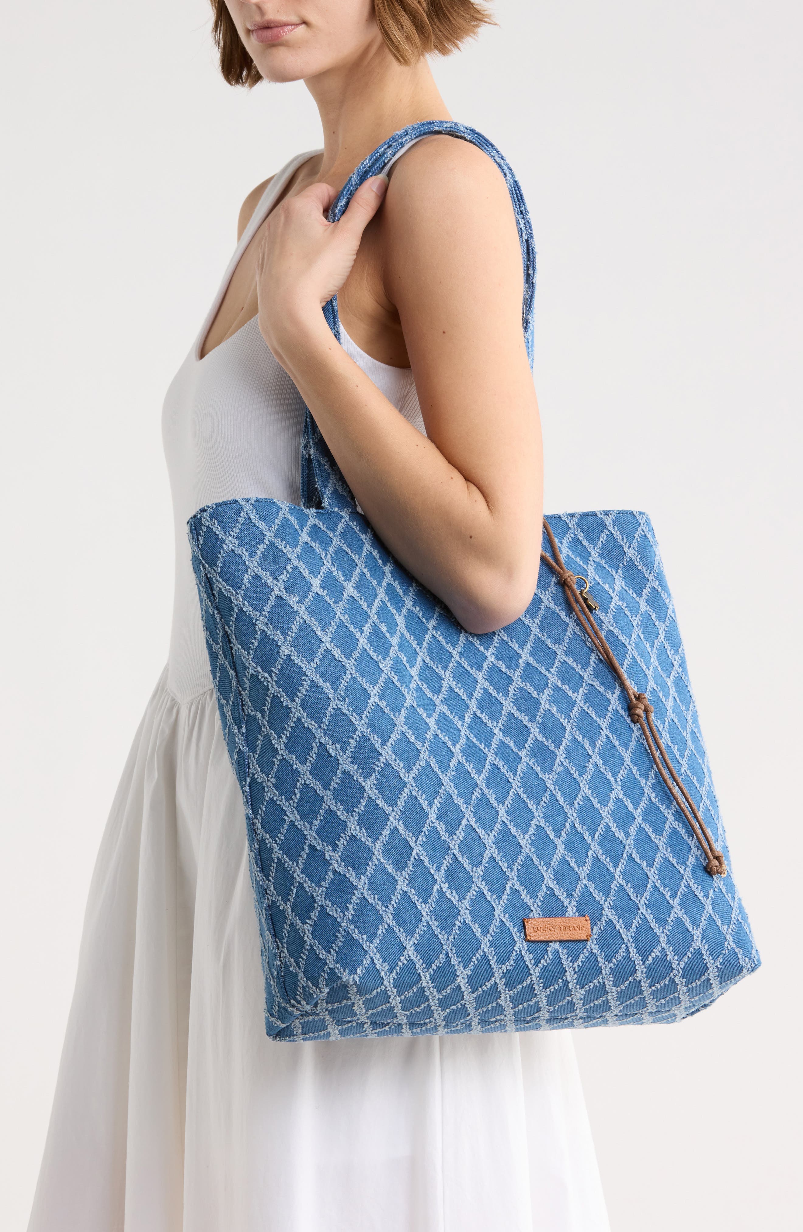 Pira Canvas Book Tote Bag, Alternate, color, DIAMOND DENIM