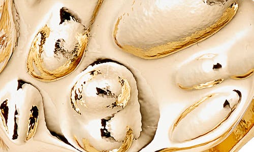 Open Edit Set Of 3 Molten Rings In Gold