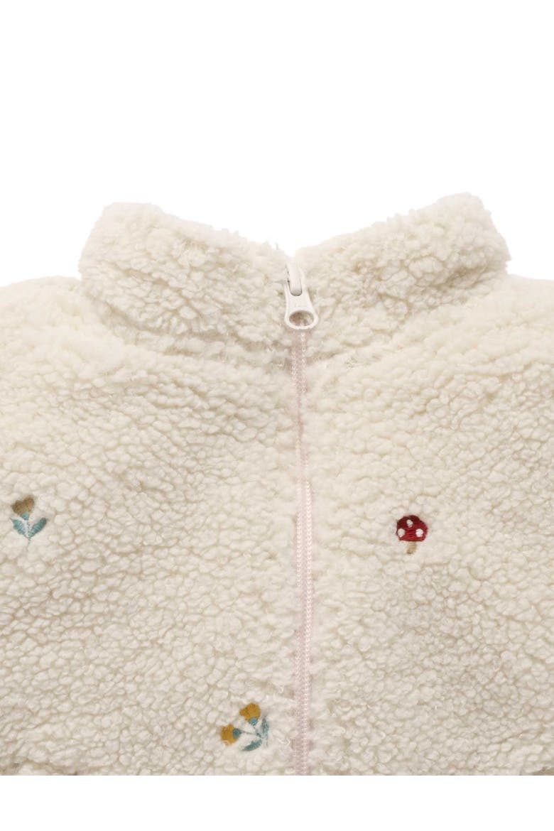Fluffy Embroidered Jacket, Alternate, color, Wheat Forest Broderie
