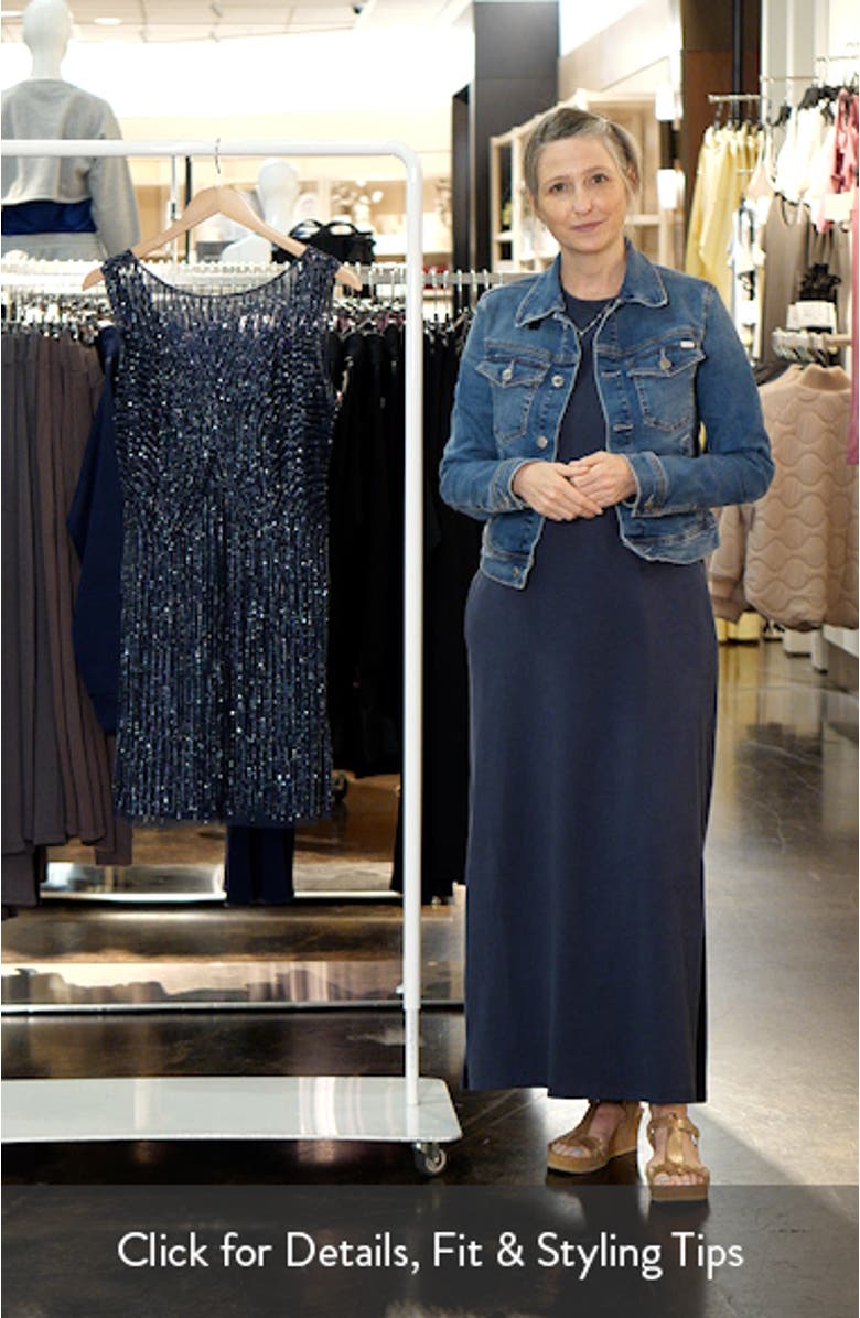 Beaded Sleeveless Cocktail Dress, sales video thumbnail