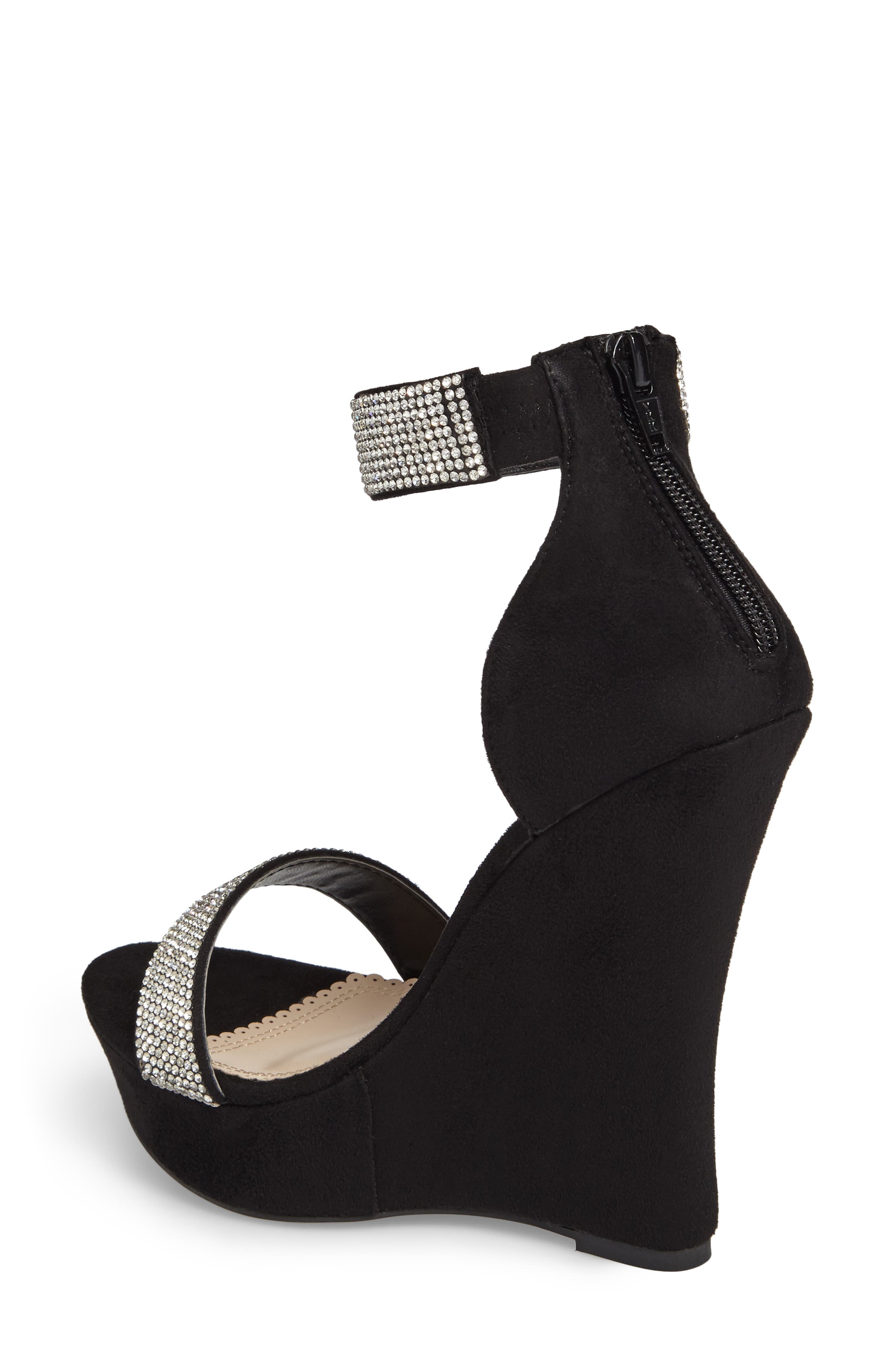 Lauren Lorraine Lana Embellished Platform Wedge, Alternate, color, 